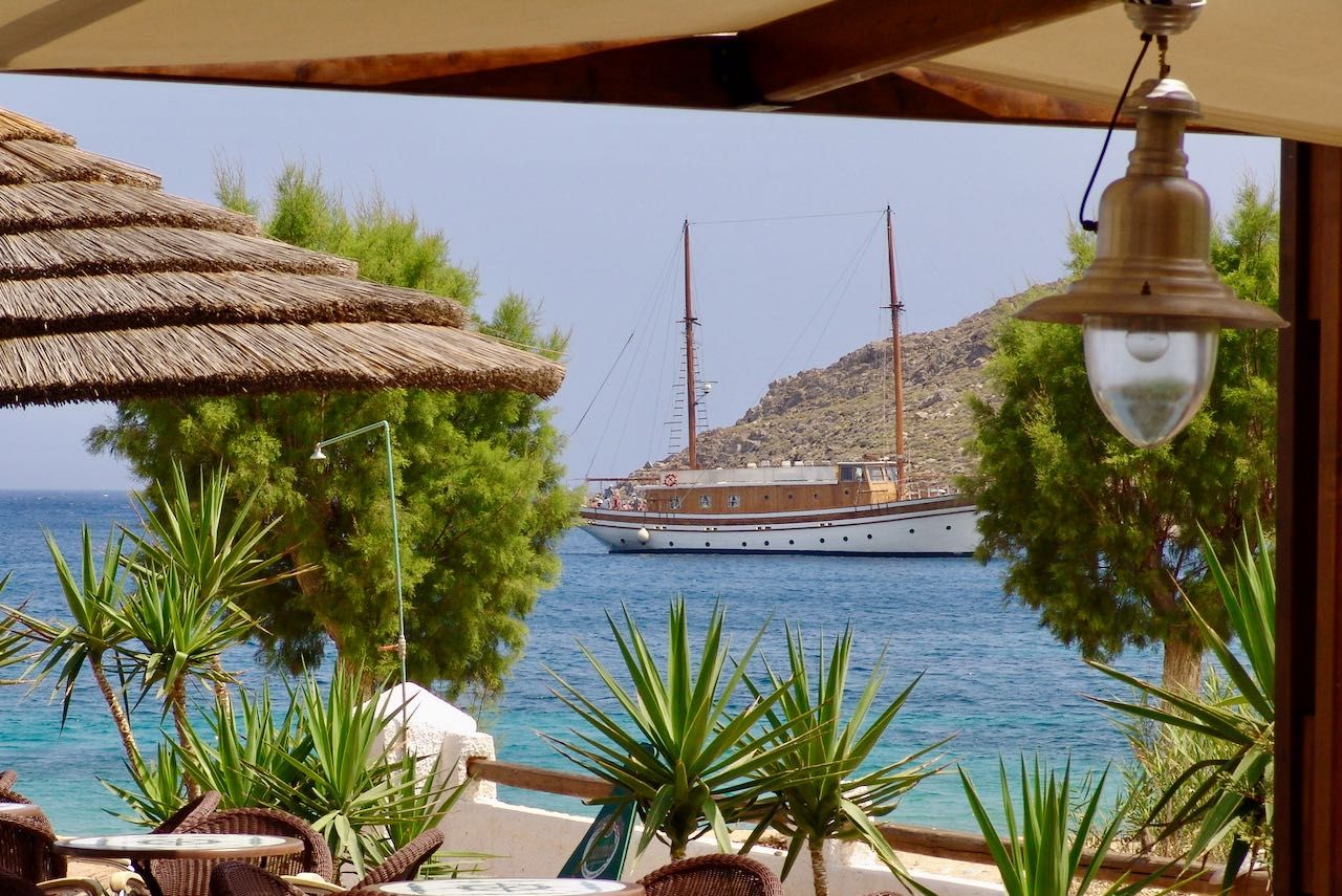 Bungalows on Livadakia Beach in Serifos Aegean island